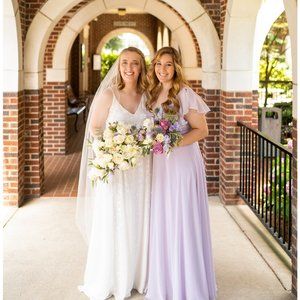 David's Bridal Flutter Sleeve--IRIS